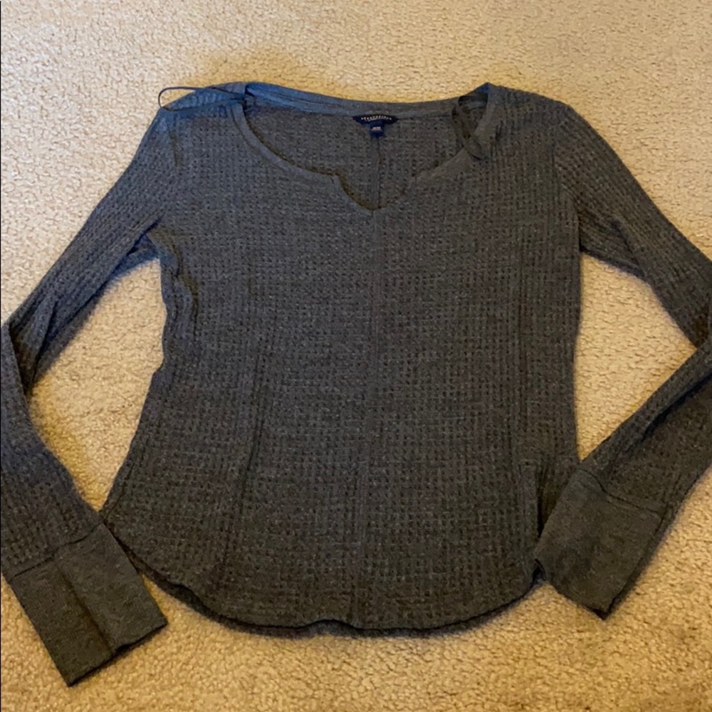 grey long sleeve